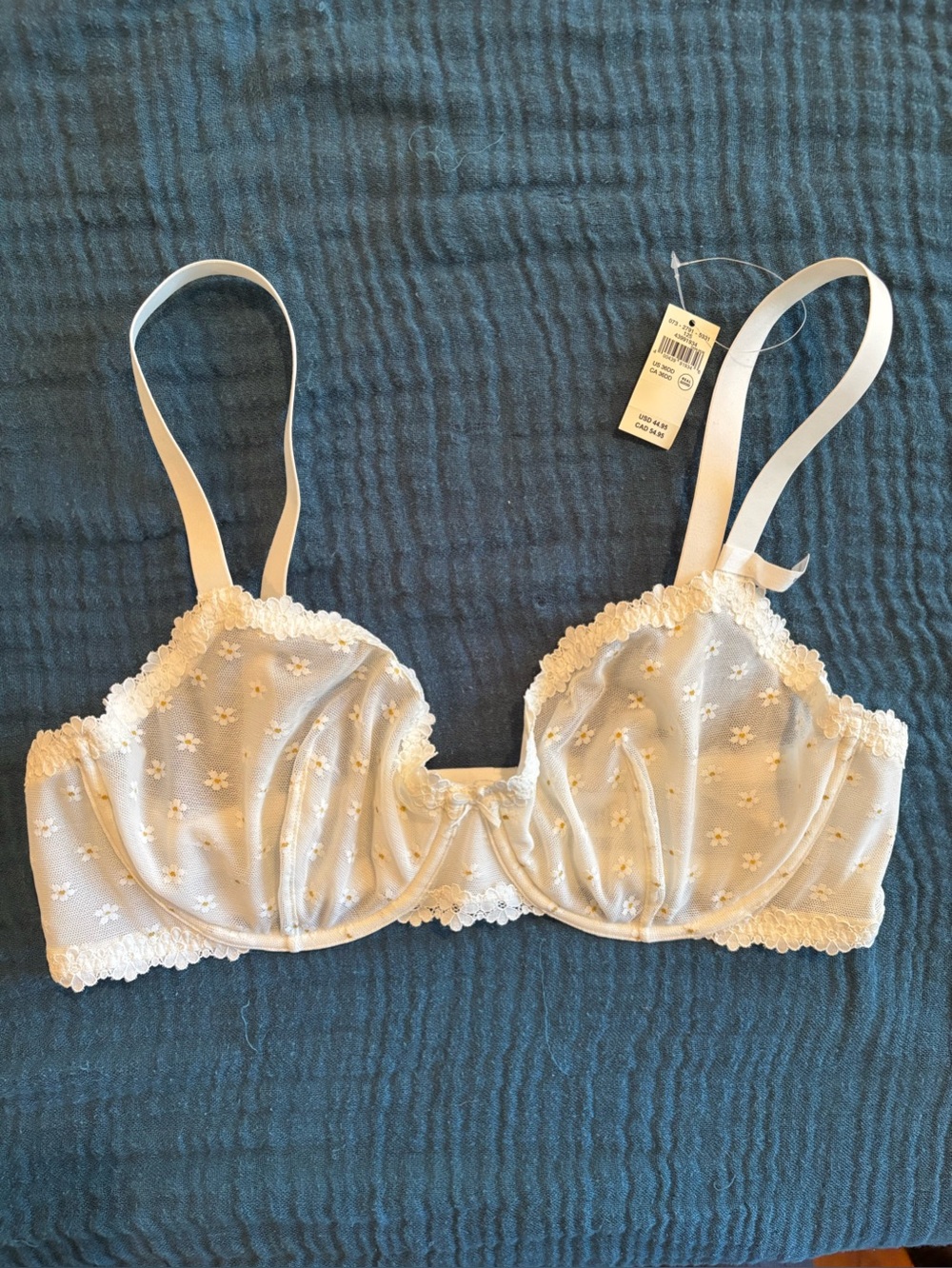 Aerie Show Off Daisy Mesh Unlined Bra Size 36DD NWT